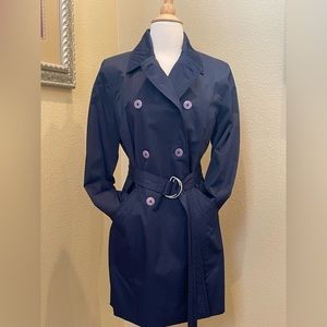 A Navy Trench/Raincoat by Ann Taylor Loft!